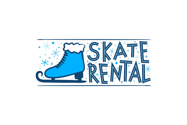 手绘滑板出租标志孤立在白色图片下载