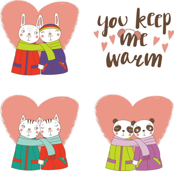 可爱的动物伴侣图片下载