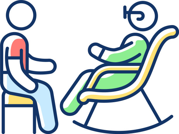 老年公民社会化RGB颜色图标图片下载