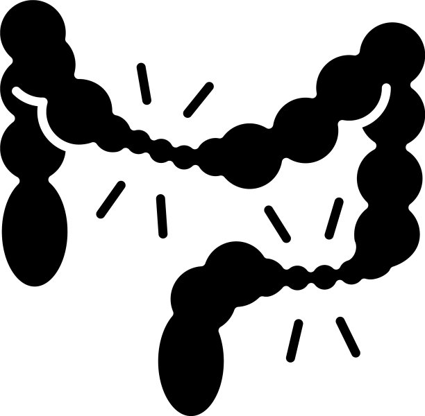 肠易激综合症黑色符号图片下载