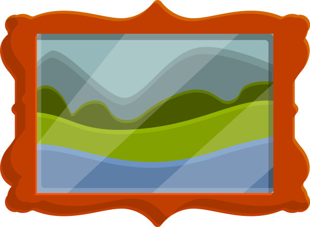 拍卖墙画图标卡通风格图片下载