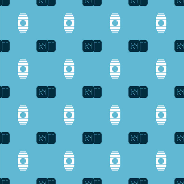 把寿司和日本纸灯笼放在无缝连接处图片下载