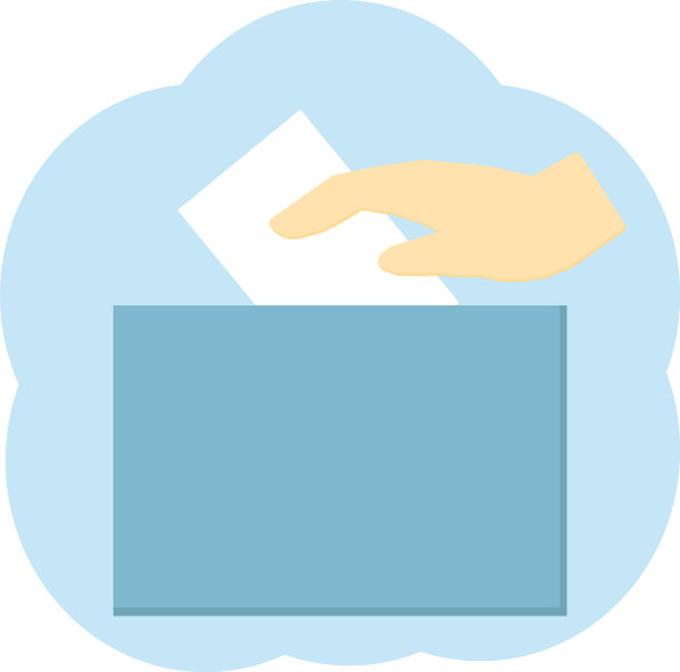 手把选票放在投票箱里图片下载