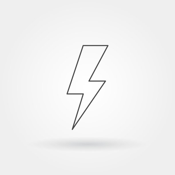 电气或螺栓单独隔离图标与现代图片下载