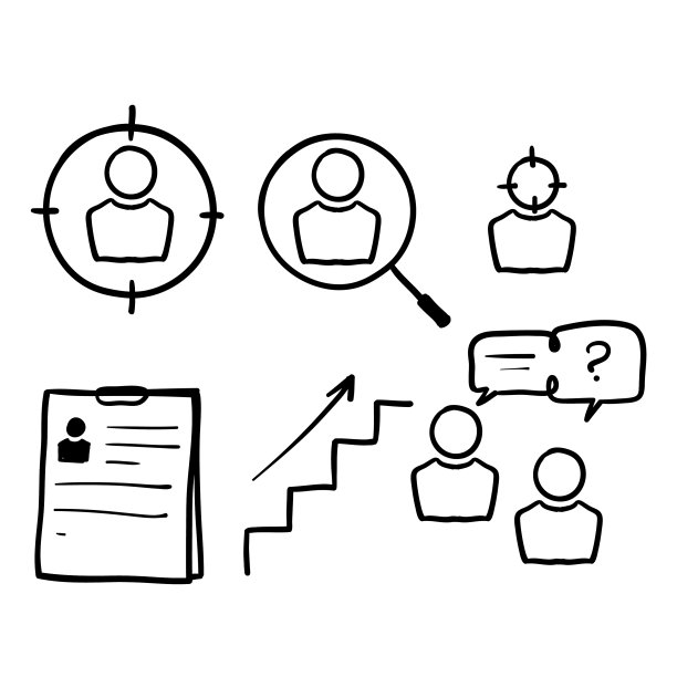 手绘set head hunting相关线图标图片下载