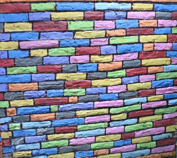 彩色的墙图片下载