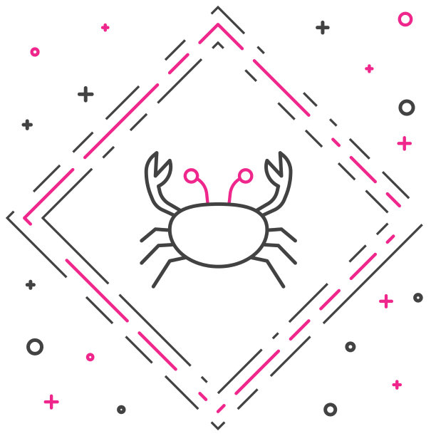 线蟹图标孤立在白色背景图片下载