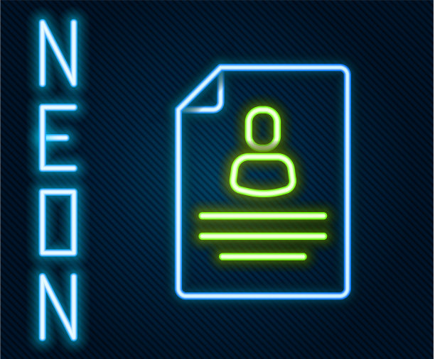 发光的霓虹灯线恢复图标孤立在黑色图片下载