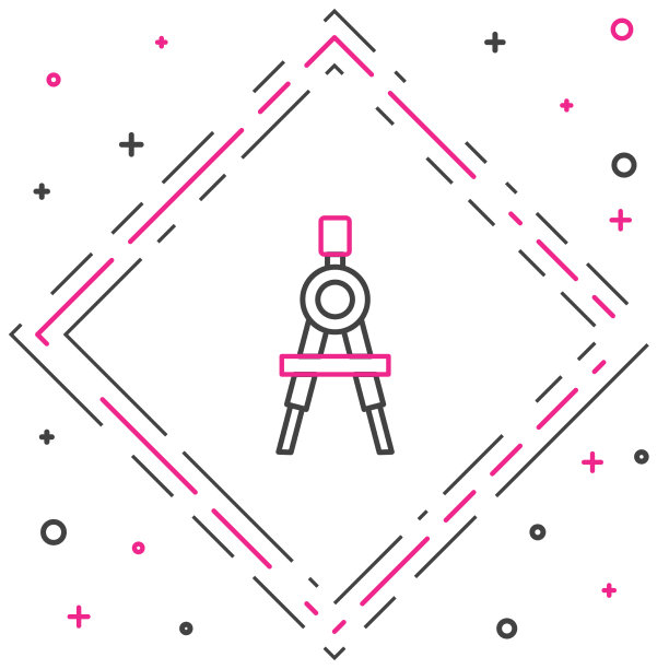 线描罗盘图标孤立在白色上图片下载