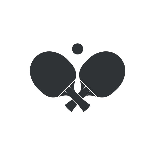 两个球拍图标，打乒乓球或图片下载