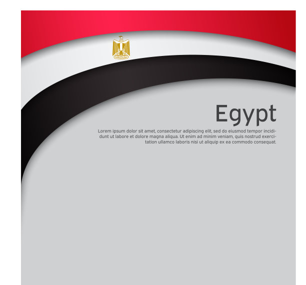 摘要挥舞埃及旗剪纸风格图片下载