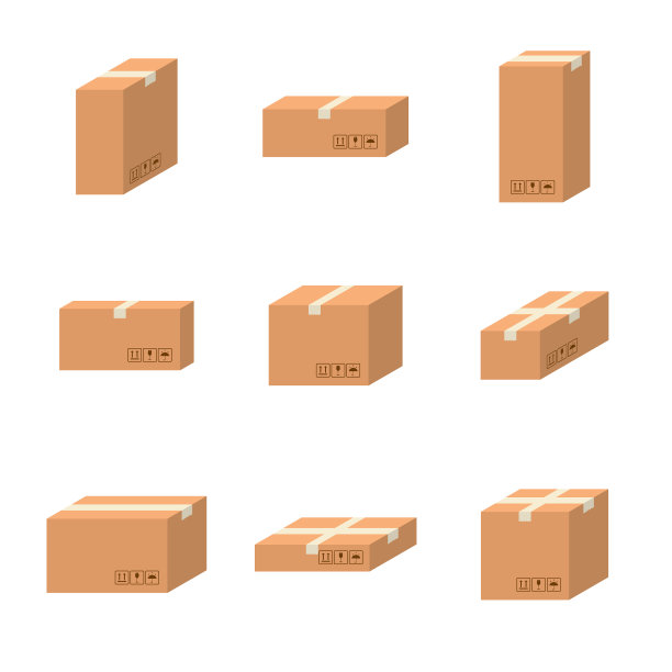 套送不同尺寸的纸箱图片下载