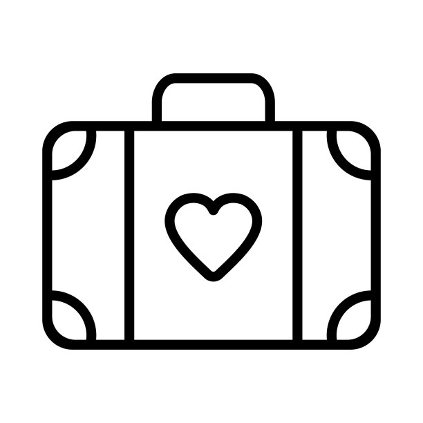 白色背景上的手提箱图标图片下载