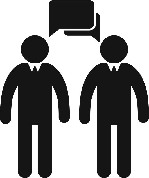 商务培训对话图标风格简单图片下载