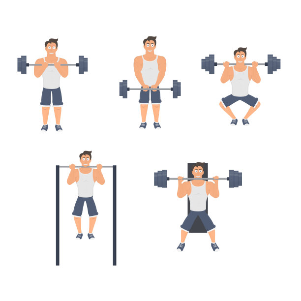 健美运动员。用杠铃和单杠练习图片下载