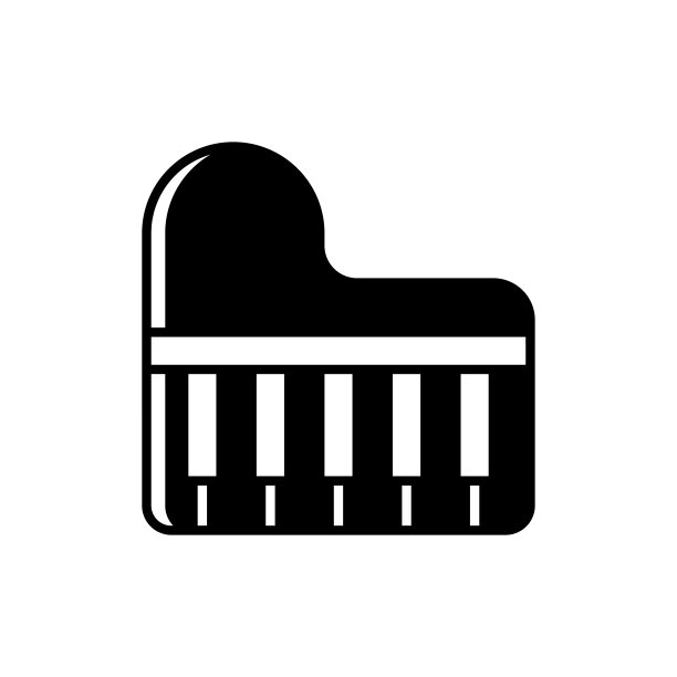 钢琴矢量插图风格固体图标。EPS 10个文件图片下载