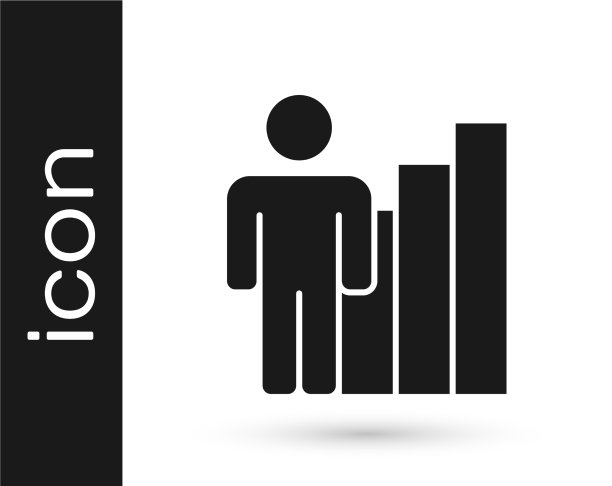 灰色生产人类图标孤立在白色图片下载