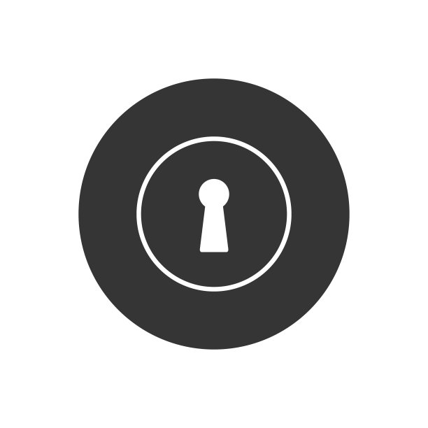 钥匙孔图标在圆圈。股票矢量插图孤立的白色背景图片下载