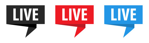 Live - Origami Speech Bubble。向量旗帜。标签设置图片下载