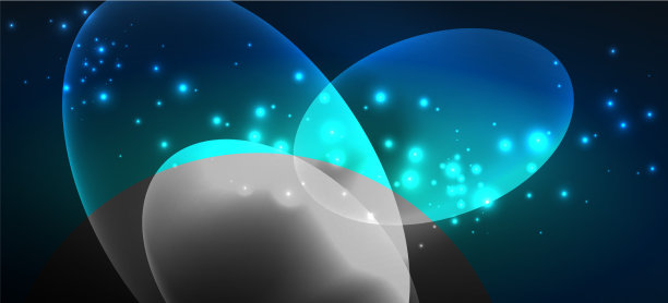 霓虹椭圆抽象背景闪亮明亮图片下载