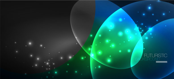 霓虹椭圆抽象背景闪亮明亮图片下载