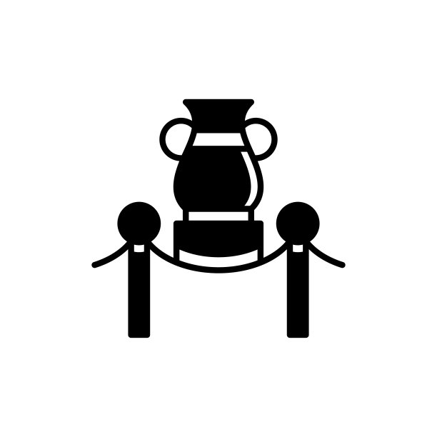 壶展览矢量插图风格固体图标。EPS 10个文件图片下载