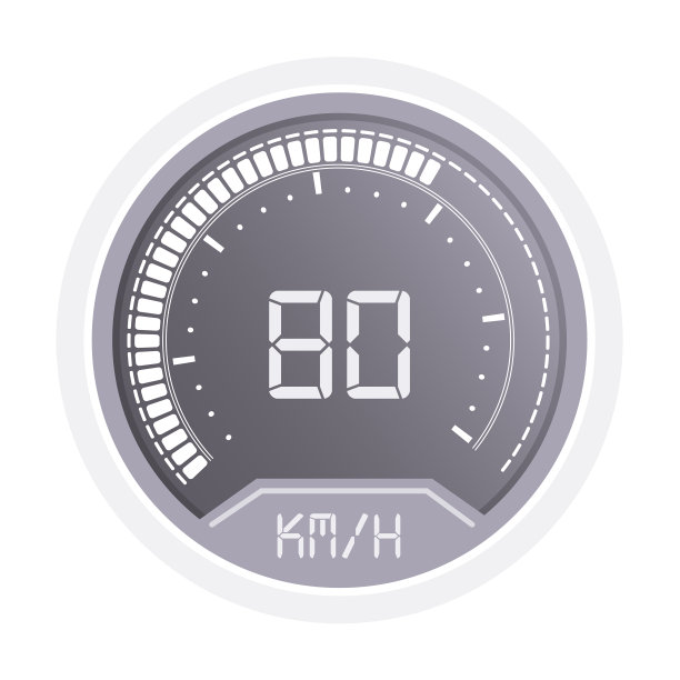 数字速度计孤立在白色背景图片下载
