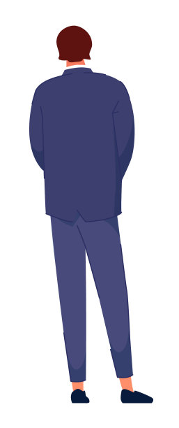 商人站在后面孤立的白色图片下载
