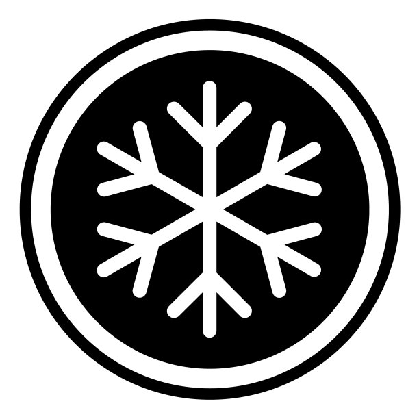 雪冬天的图标，危险的雪花标志，风险警报图片下载