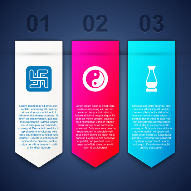 设置印度教的阴阳十字和印度花瓶图片下载