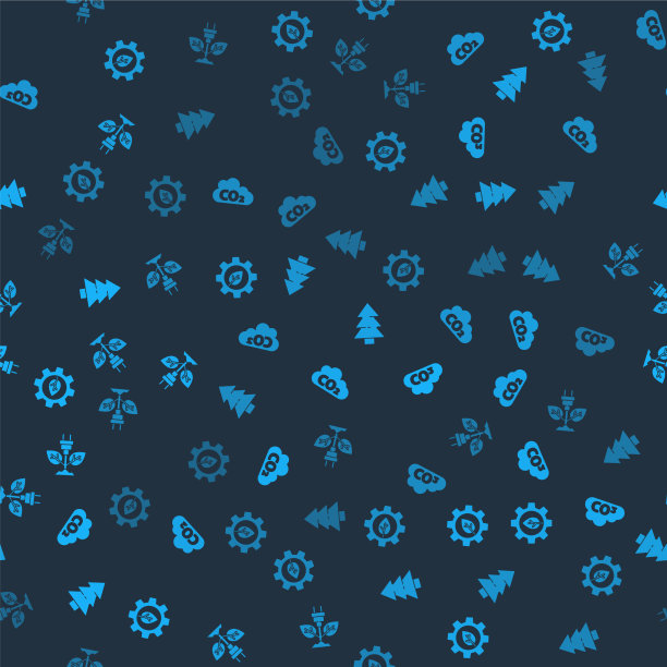 设置叶片植物在齿轮机二氧化碳排放图片下载