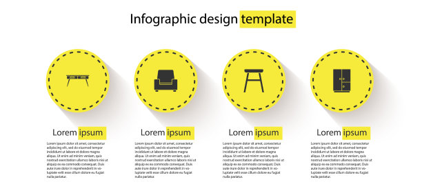 设置办公桌、扶手椅和衣柜图片下载