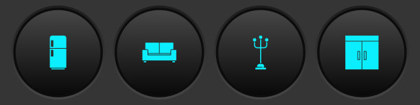 设置冰箱、沙发、衣帽架和衣柜图片下载
