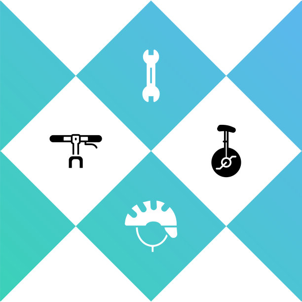 设置自行车车把头盔扳手和扳手图片下载