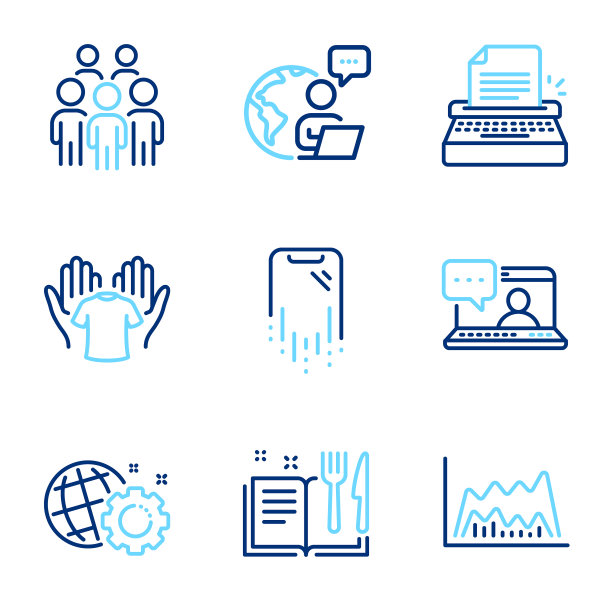 业务图标集包括作为组人员的图标图片下载