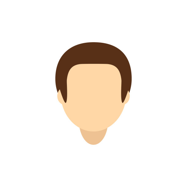 白色背景上的男子剪影图片下载