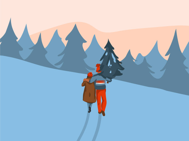 手绘抽象趣味股平merry图片下载