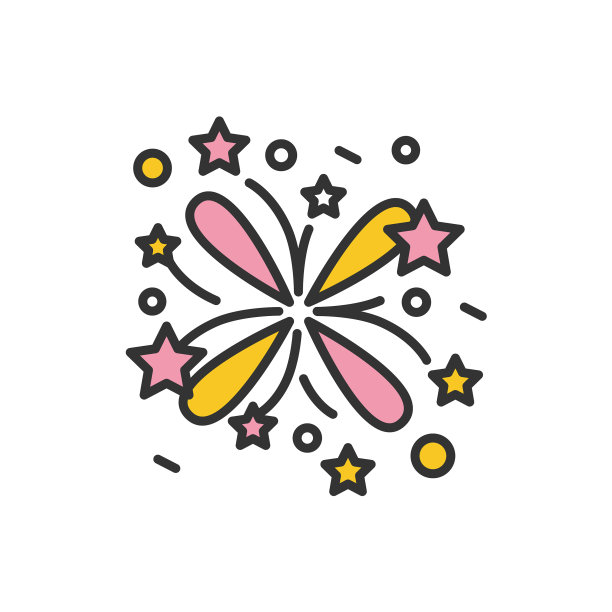 烟花的颜色图标图片下载