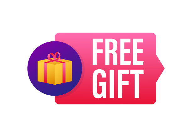 商业模板与红色免费礼物上的白色图片下载