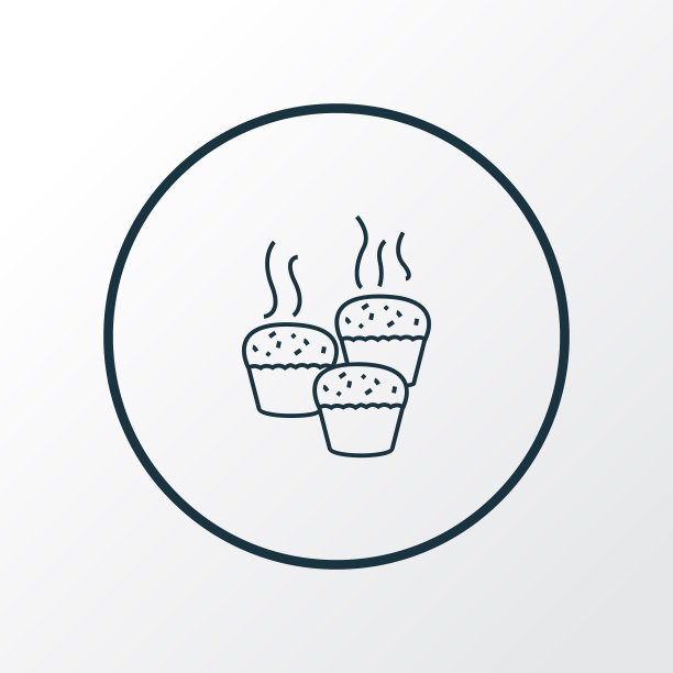 烘焙图标线符号优质隔离图片下载