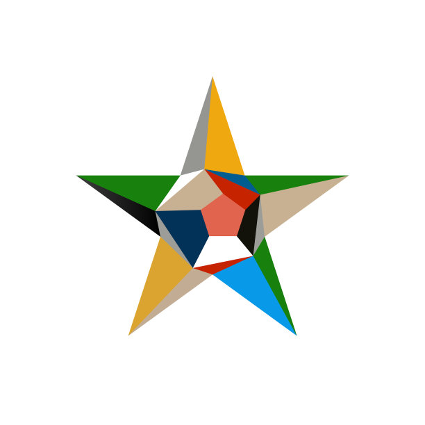 明星风格的立体主义设计元素图片下载