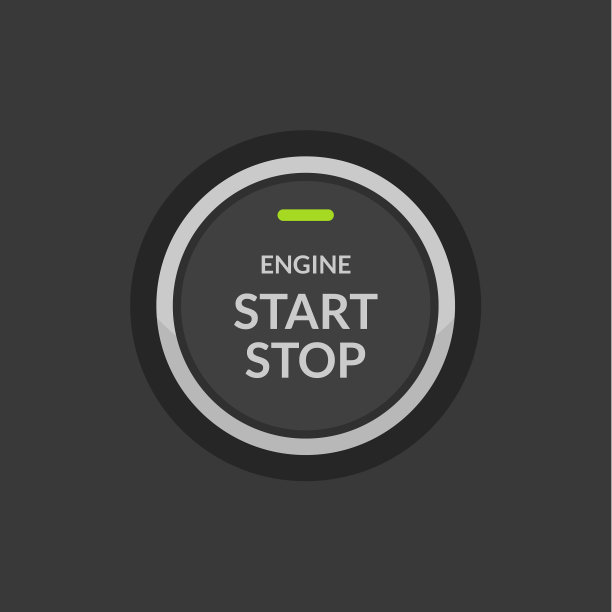 汽车发动机启动停止按钮点火推圈图片下载