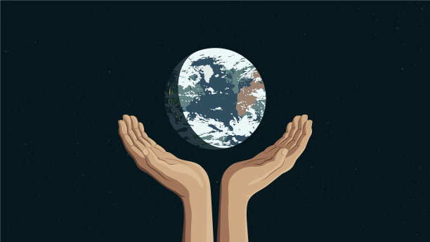 两只手托着泥土图片下载