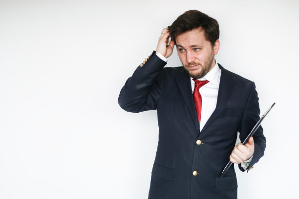 消极情绪，抑郁的商人图片下载