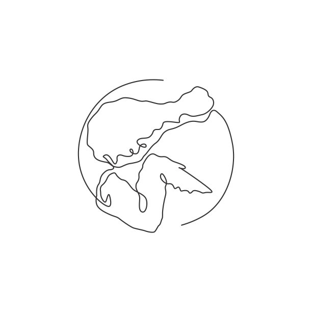 单线连续画风格化辣图片下载