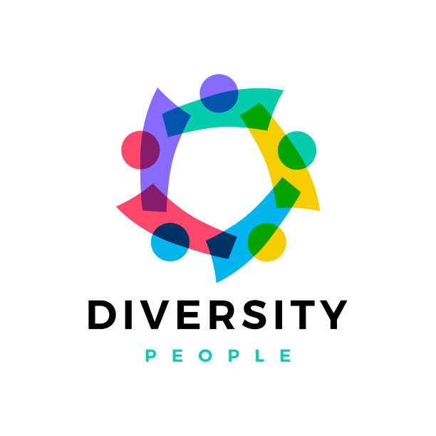 多样性人的家庭团队工作标志图标图片下载