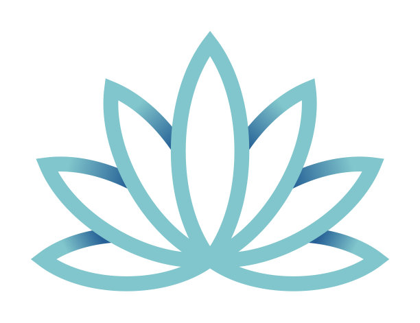 莲花花图标孤立在白色的背景图片下载