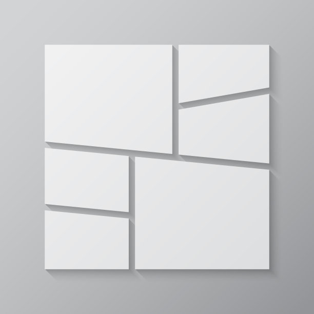 模板拼贴板六张照片图片下载