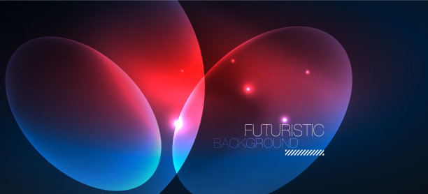 霓虹椭圆抽象背景闪亮明亮图片下载