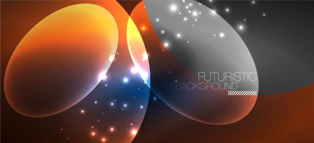 霓虹椭圆抽象背景闪亮明亮图片下载